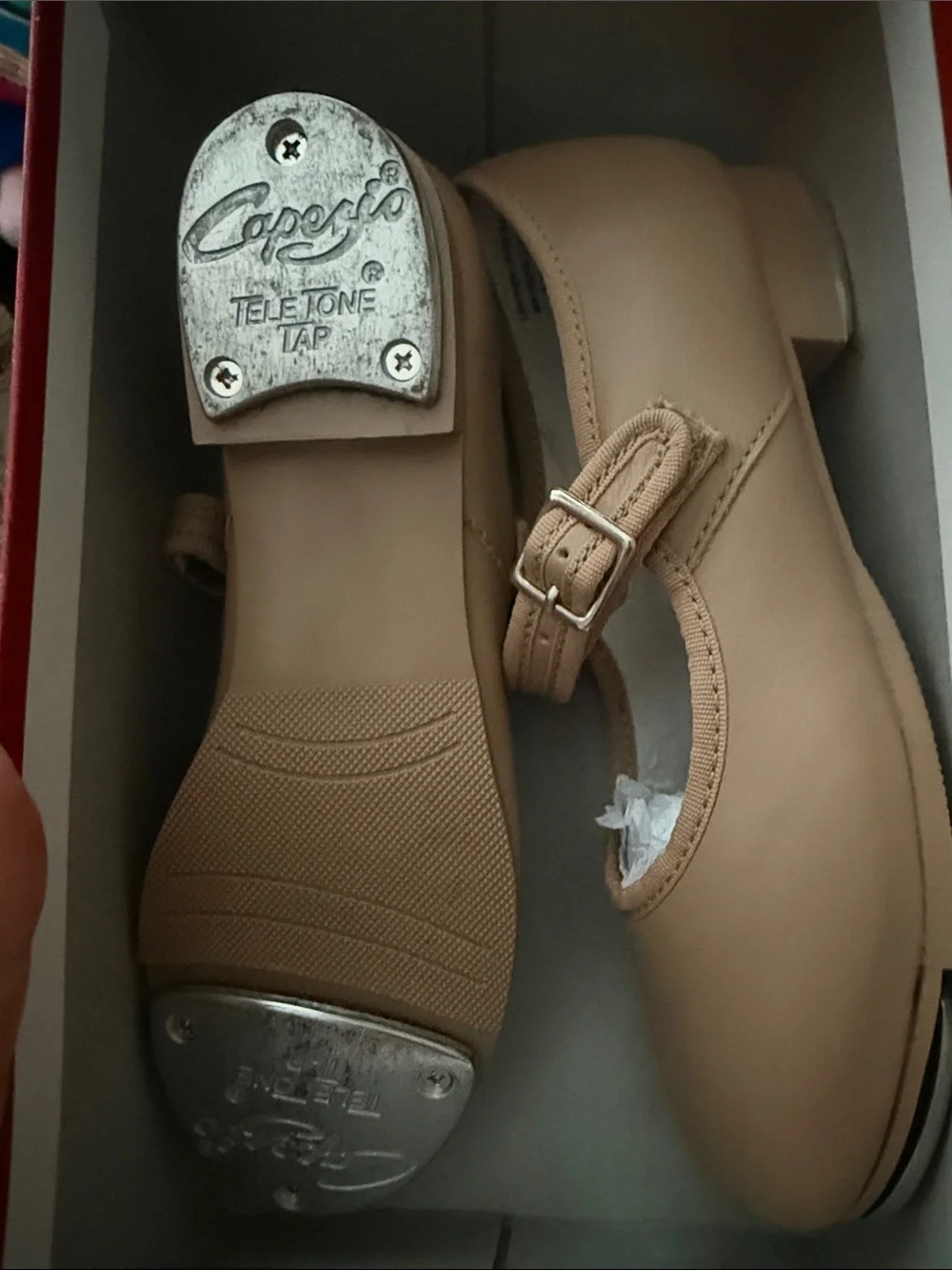 Capezio Kids Mary Jane’s tap Shoes in Nude Tan (SIZE 1 & SIZE 13.5)